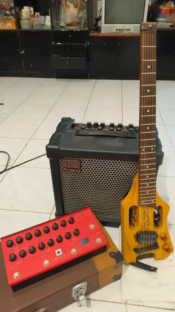 The tripper gitar listrik, Roland Cube 40xl,blackstar amped efek gitar
