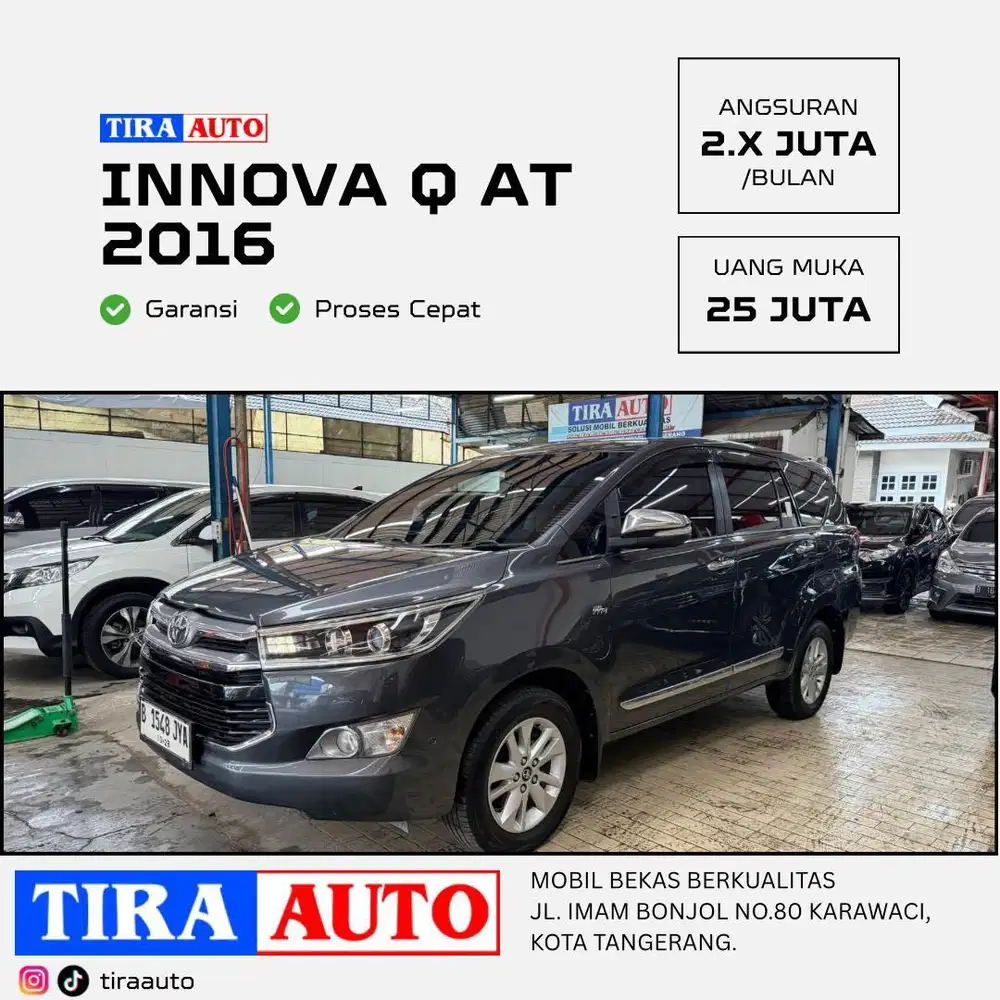 Toyota Kijang Innova Reborn 2.0 Q AT Matic Bensin Genap Diatas G  V