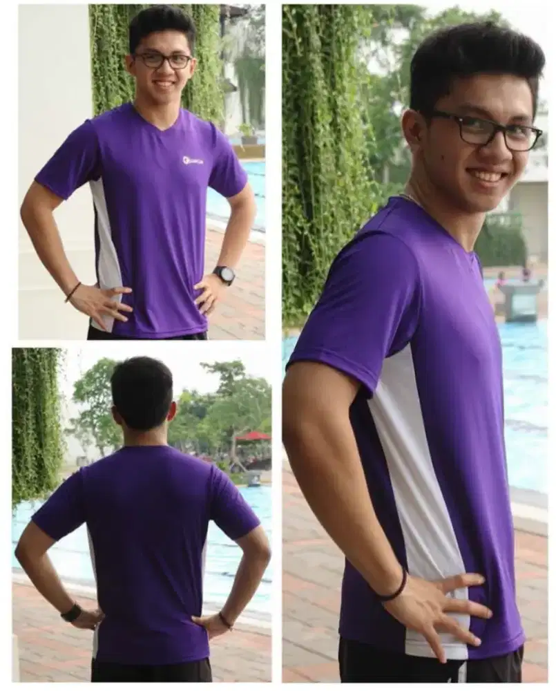 Kaos Olahraga Dry-Fit Unisex (Laki dan Perempuan)
