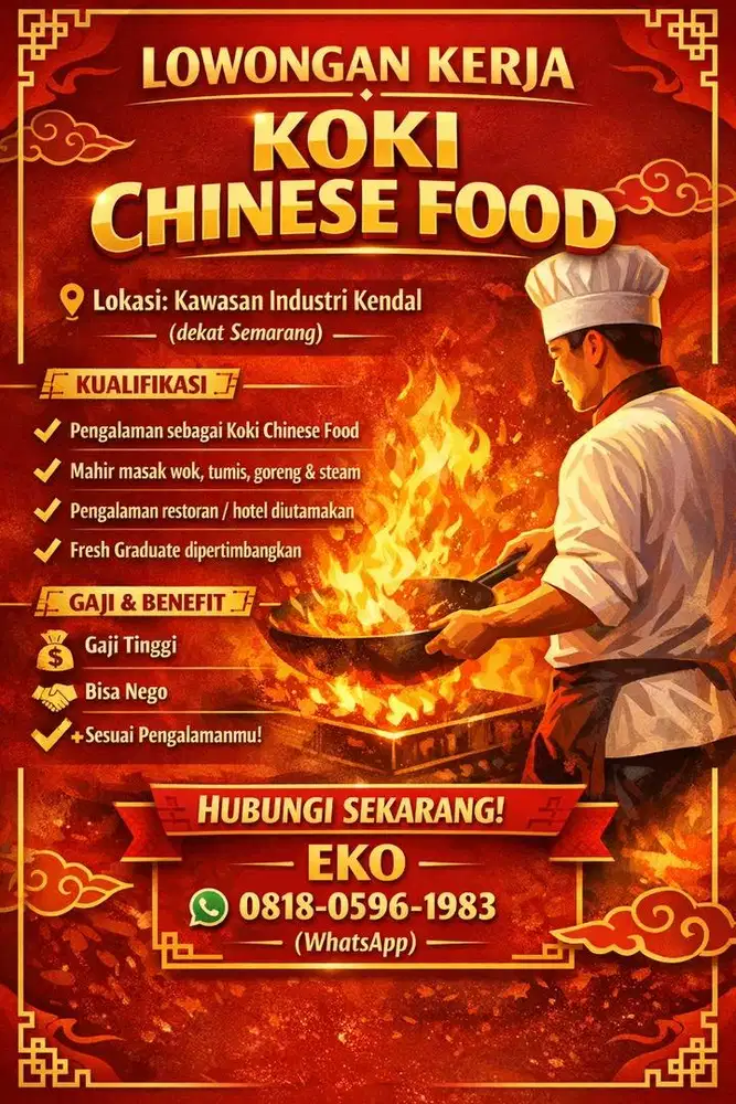 Loker Koki dan Admin