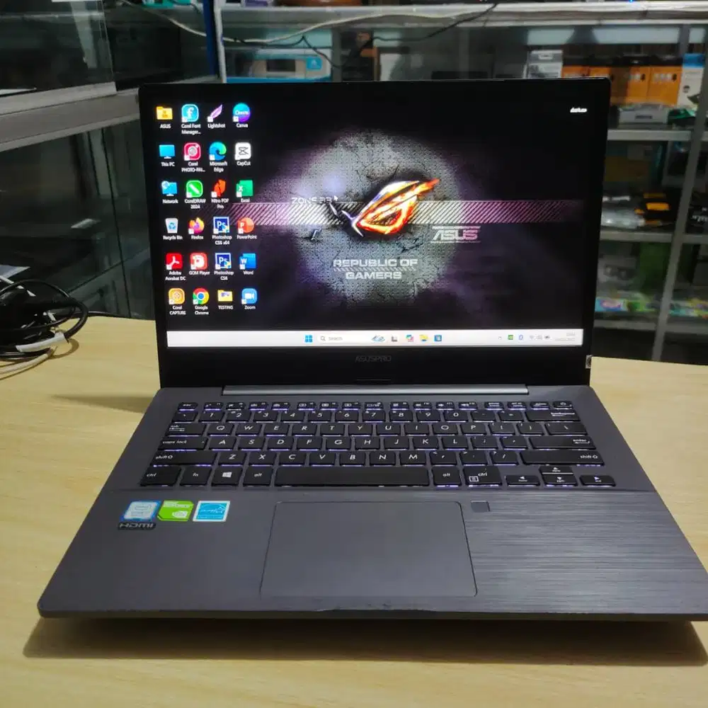 Laptop Asus PRO Gaming Editing Multitasking Intel Core i7 RAM 16GB SSD