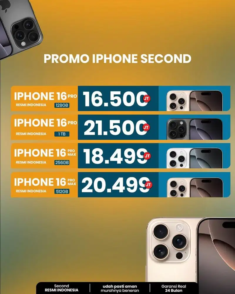 Promo hp iphone 16 promax bunga 0% yess kredit