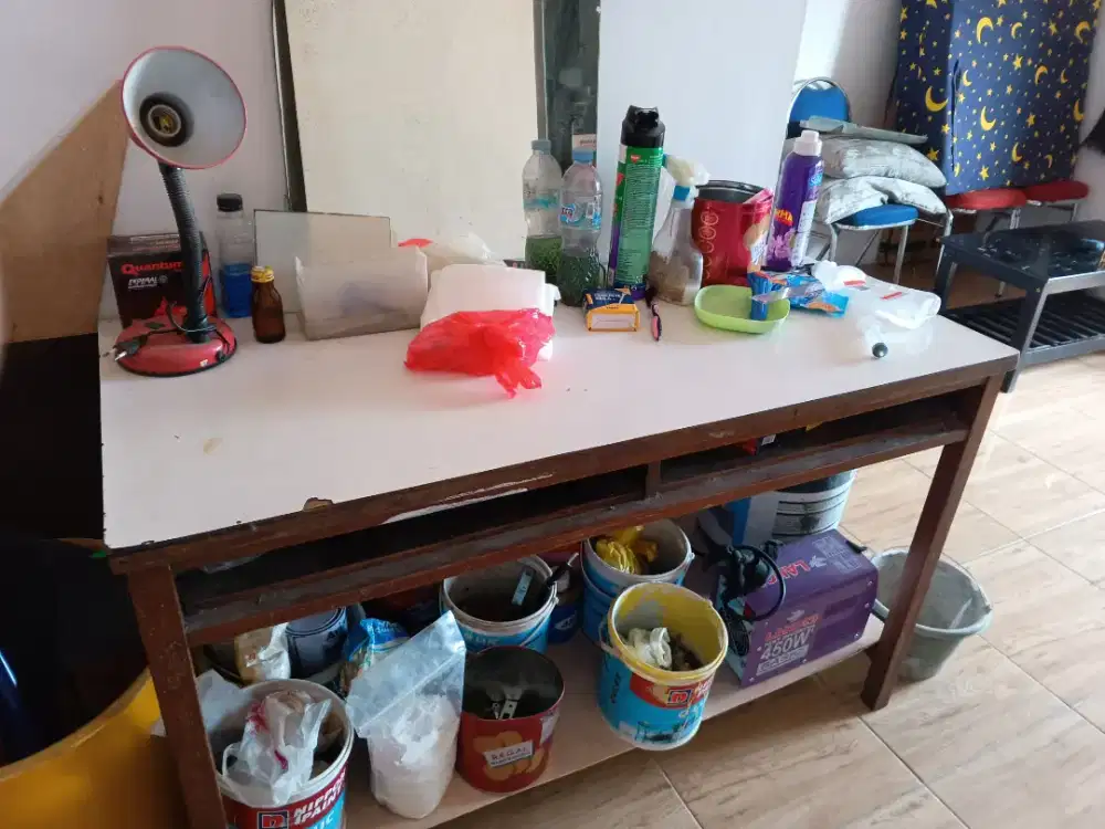 MEJA JATI KANTOR MELAMIN 120 X 55 X 74