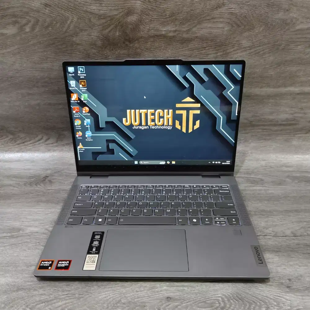2in-1 Laptop Lenovo Ryzen 5 Slim Dual VGA Bonus Mouse baru,Siap pakai