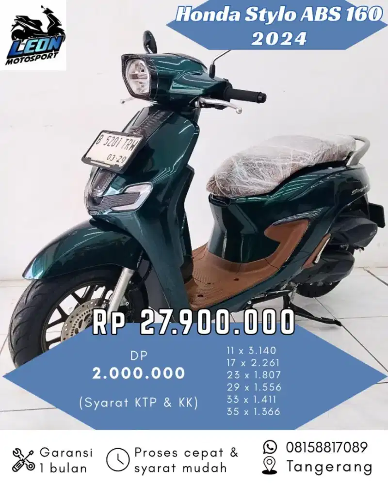 Stylo 160 ABS 2024, jual beli motor seken