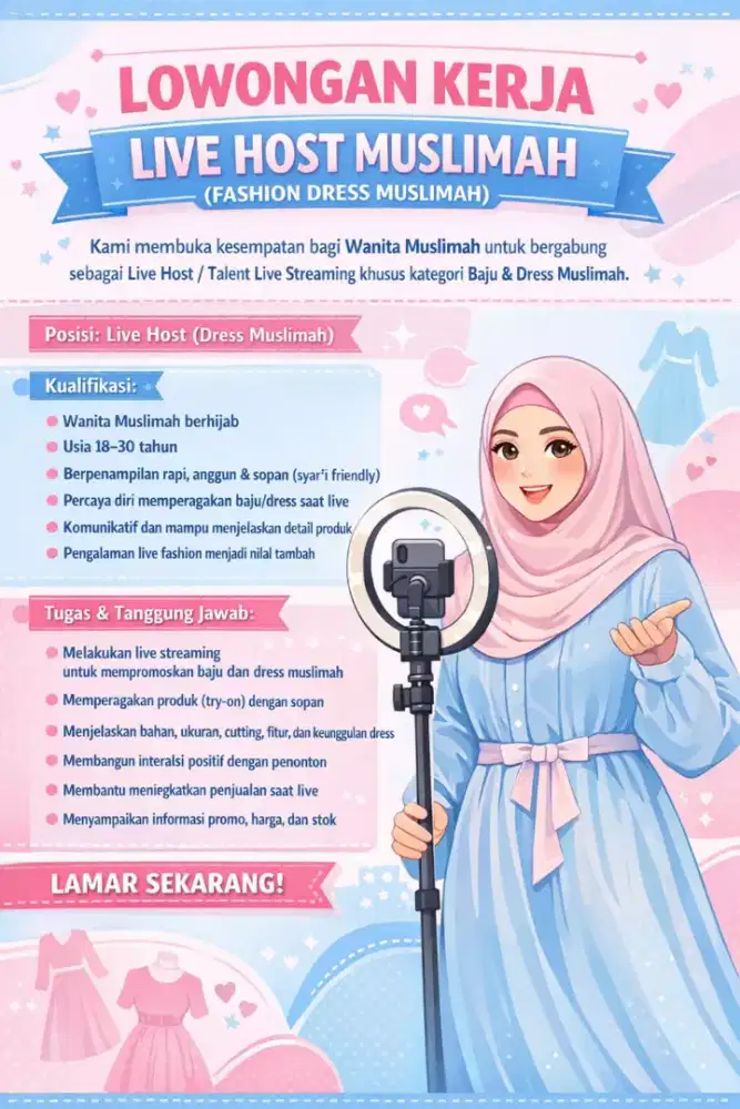 Live Host Wanita Muslimah