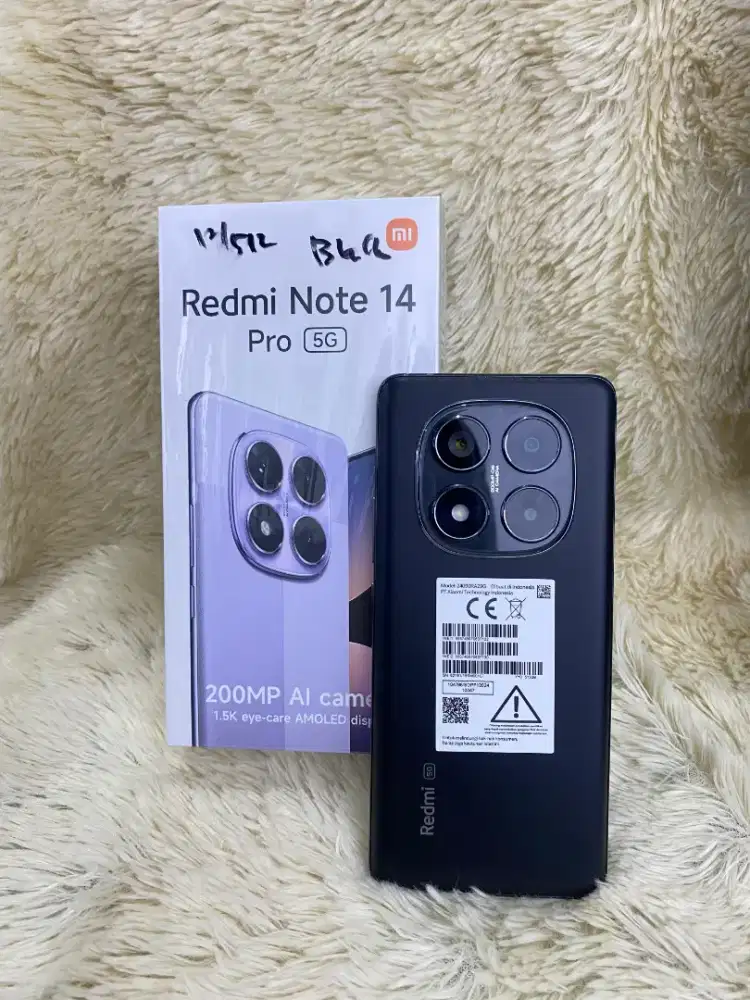 Redmi Note 14 Pro 5G ram 12/512Gb Black Garansi agustus 2026#3Gcom