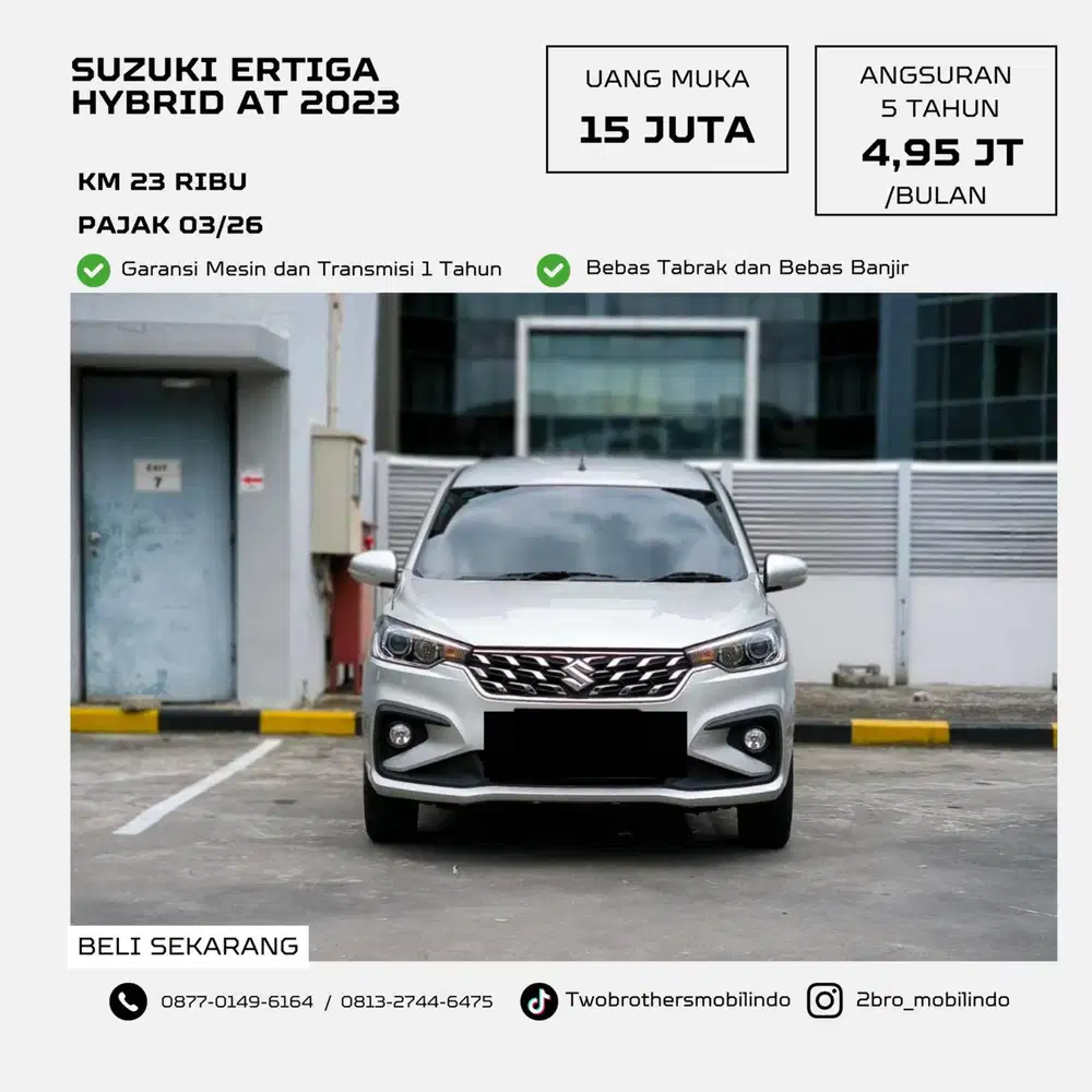‼️DP 15JT‼️
SUZUKI ERTIGA GX HYBRID 1.5 BENSIN A/T TH 2023