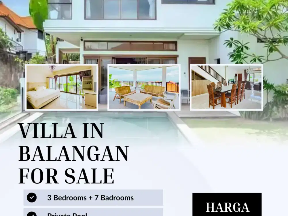 Dijual  Villa di Balangan View, Laut Ungasan, Kuta Selatan