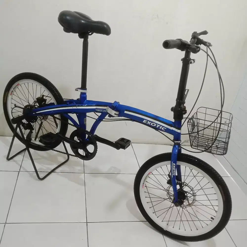 SEPEDA LIPAT EXOTIC REM DOUBLE DISK. DIJAMIN NORMAL SIAP PAKAI