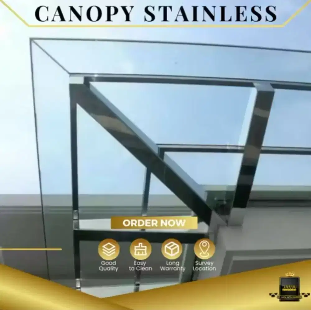 Kanopi/Canopy Stainless Steel 304 (Bisa Request 201) Atap Alderon