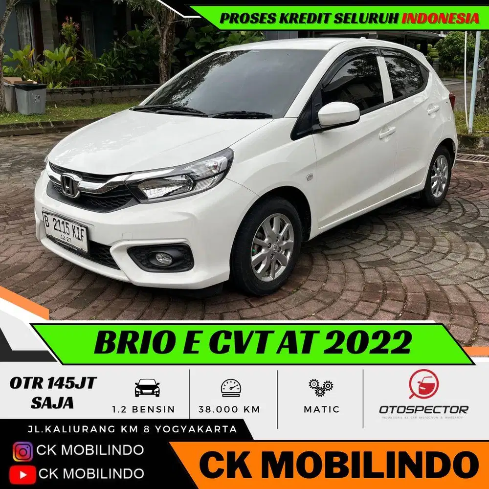 Honda All New Brio E CVT Matic 2022 DP Minim Pajak Baru Ayla