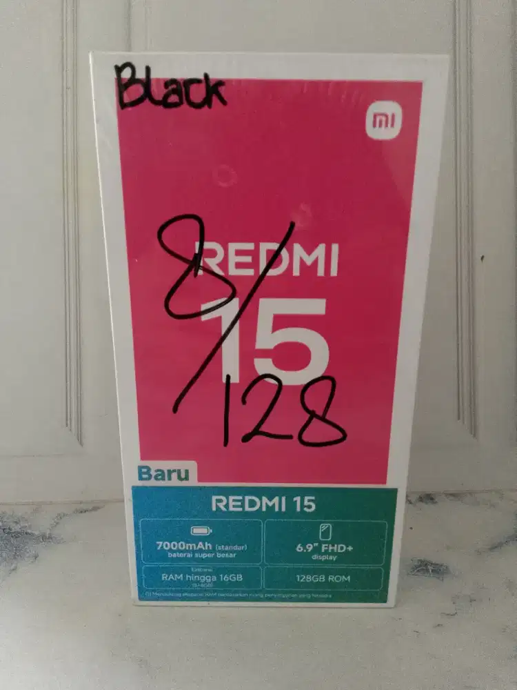 New redmi 15 8/128 garansi resmi