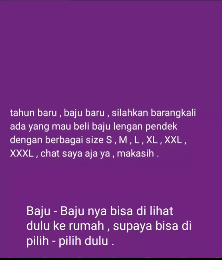 Baju Pria Bertulis & Bergambar