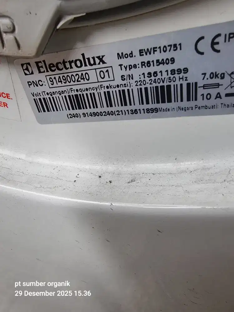 mesin cuci electrolux minus modul