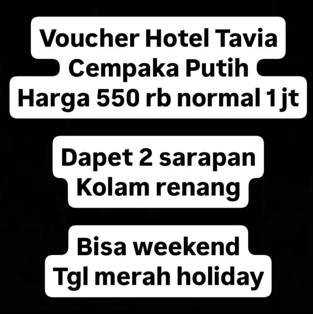 VOUCHER HOTEL TAVIA CEMPAKA PUTIH