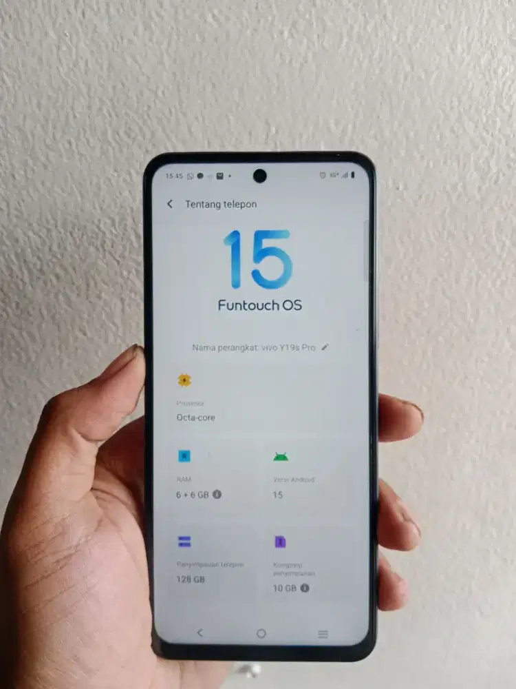 Vivo y19 pro 6+6 /128 gb baru 3 bulan