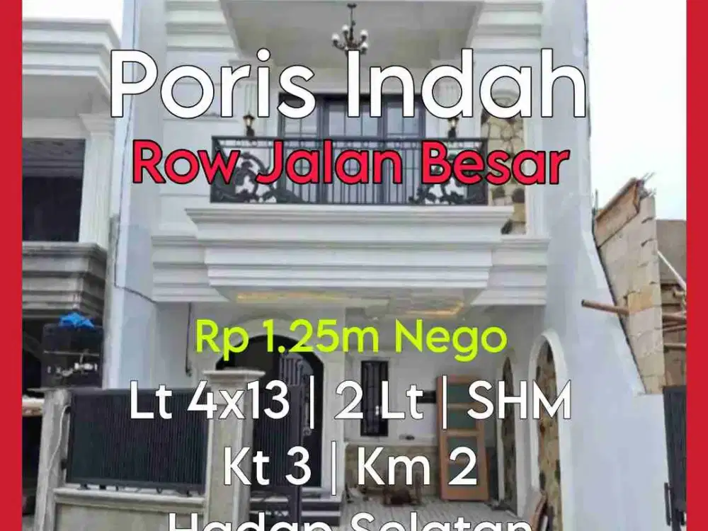 Wilson Rumah baru row jalan besar di poris indah