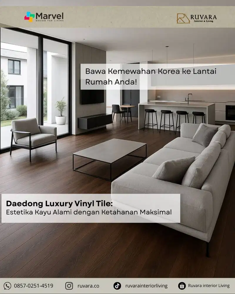 Daedong Luxury Vinyl Tile Wood Series 94×18,6 cm – Lantai Vinyl Premiu