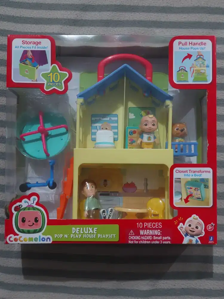 Cocomelon Deluxe Pop n Play House Playset 10-pieces