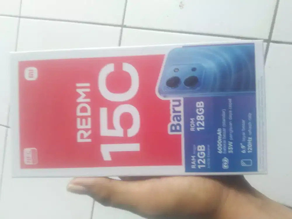Redmi 15c 6/128 black garansi resmi, bnib