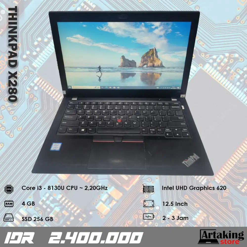 Lenovo Thinkpad X280 - Core i3 - Gen 8 th - Ram 4 GB - SSD 256 GB