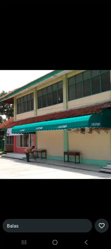 Kanopi awning sablon tulisan/logo