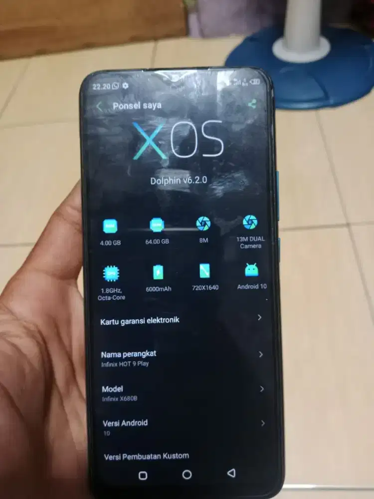 Hp Infinix Hot 9Play Ram 4/64