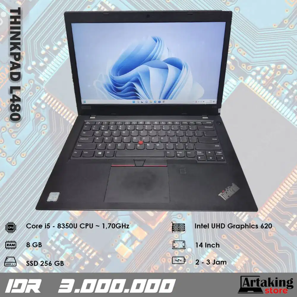 Lenovo Thinkpad L480 - Core i5 - Gen 8 th - Ram 8 GB - SSD 256 GB