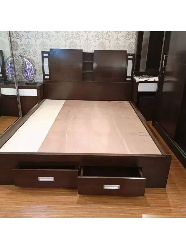 Tempat tidur kayu minimalis // ranjang tidur minimalis