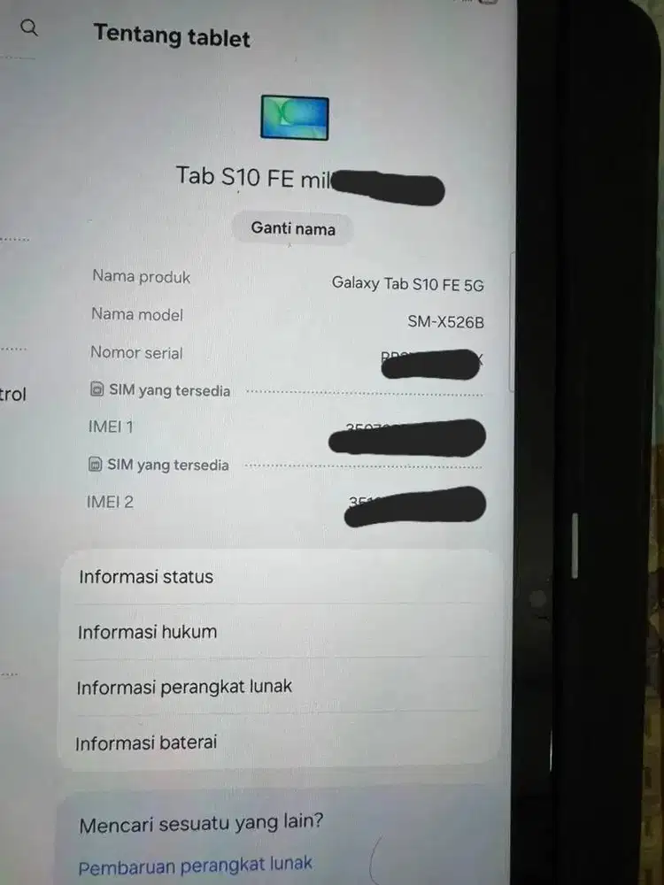 Tab Samsung S10 FE Sim&wifi
