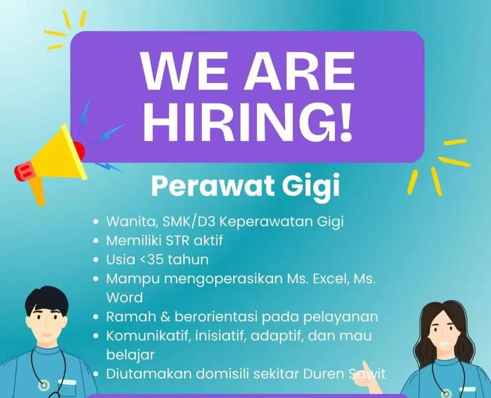 Dibutuhkan Asisten Dokter gigi