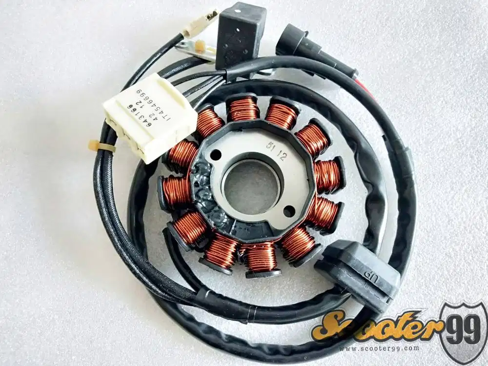 Spull Stator Vespa LX 2V / Vespa S 2V – Original Quality, Ready Stock