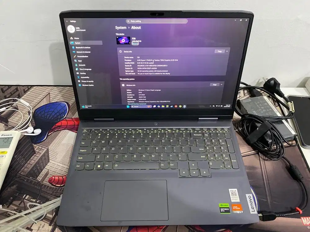 Lenovo LOQ Ryzen 5 7640HS / 8 gb / 512 gb / rtx 3050 6 gb