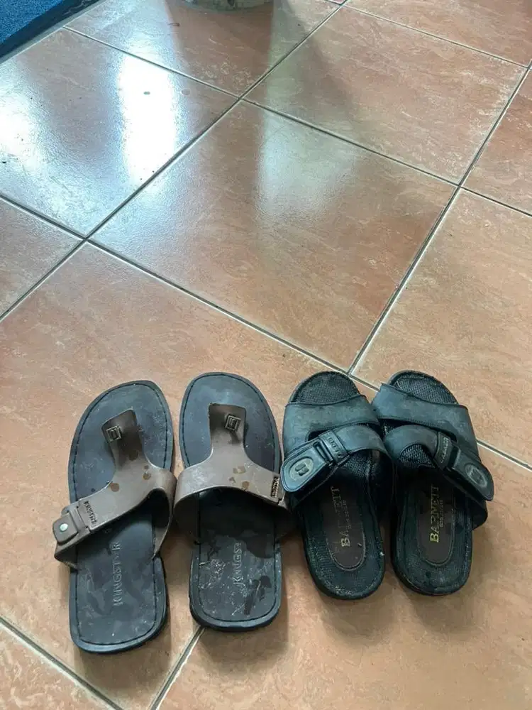 Sepatu Sandal Kulit bagus Preloved 3Pasang borongan 100NET