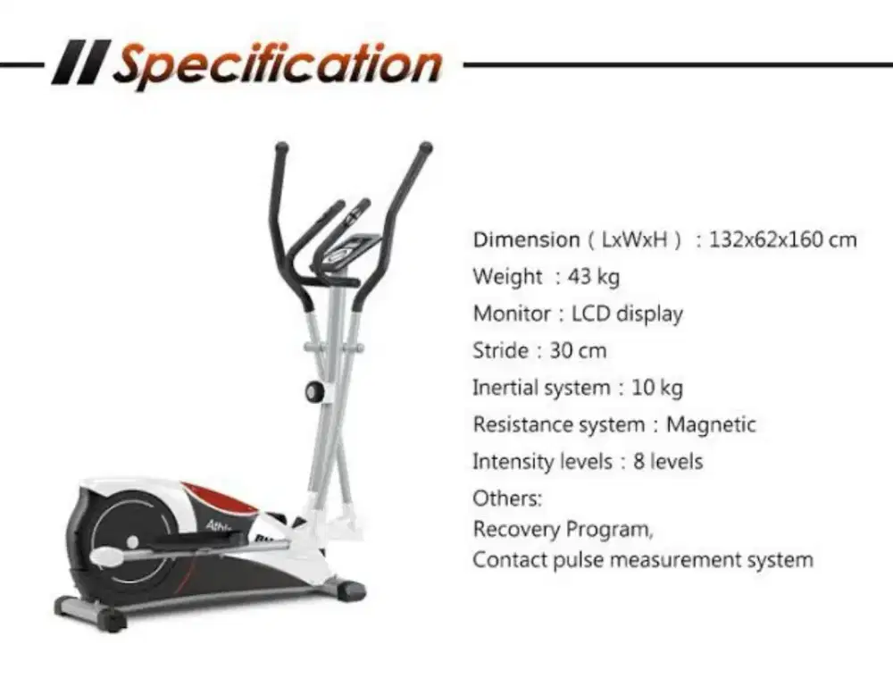 Sepeda statis BH Fitness Athlon G2334N Baru
