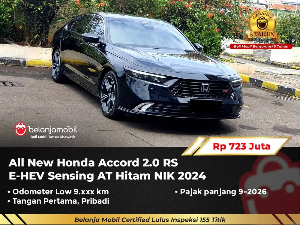[ GARANSI 5TH ] Honda Accord 2.0 RS E-HEV Sensing AT Hitam 2024/2025