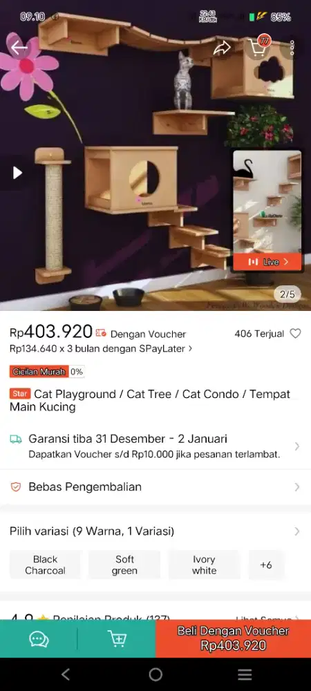 Cat playground mainan kucing baru