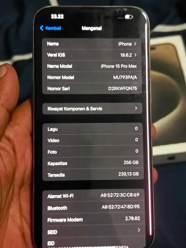 Iphone 15 promax 256gb ibox