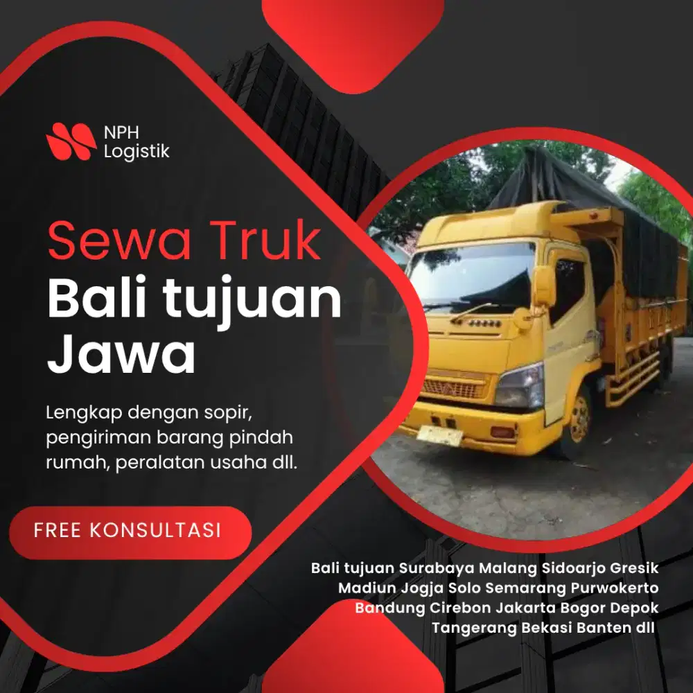 Jasa angkut Bali sewa truk pindahan rumah Bali Jawa