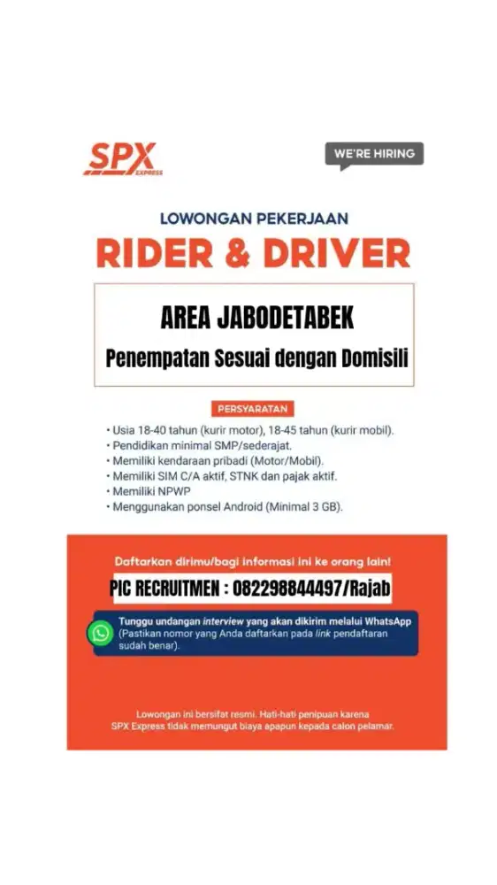 Rider & Driver Shopee Express