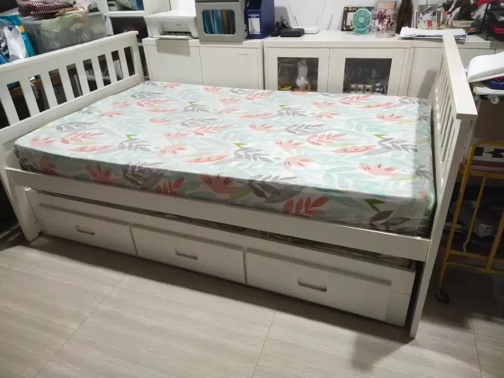 Jual Ranjang double rangkap 2 kondisi sangat kokoh