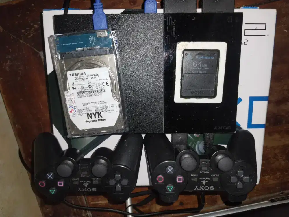 PS 2  160GB  SLIM MATRIX PAKET KOMPLIT + MEMORY CARD 64 MB