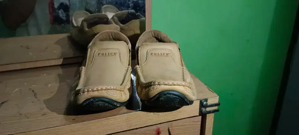 Sepatu kulit police the adventure boots original kulit