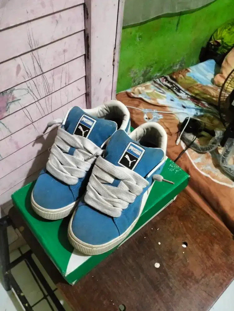 sepatu puma suede xl blue