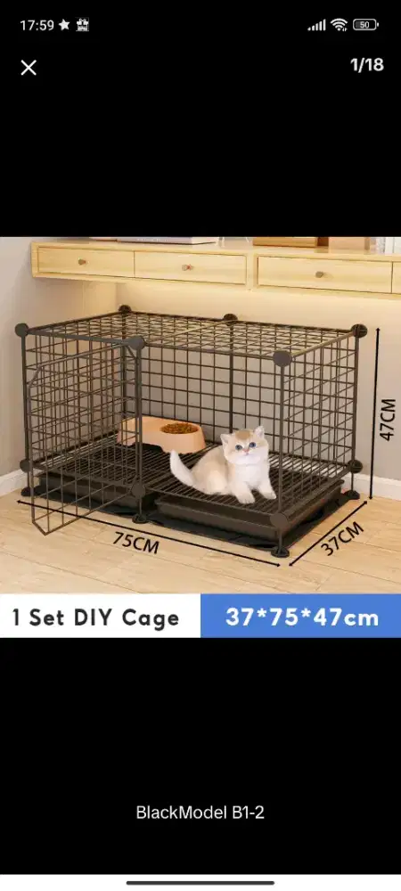 Jual kandang kucing bekas