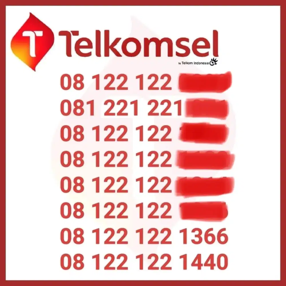 nomor cantik simpati minimalis 08 122 122