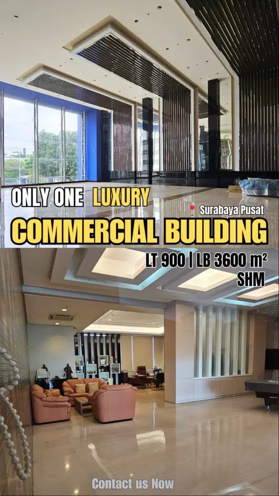 DIJUAL SUPER LANGKA GEDUNG KOMERSIAL 4 LANTAI SURABAYA PUSAT!