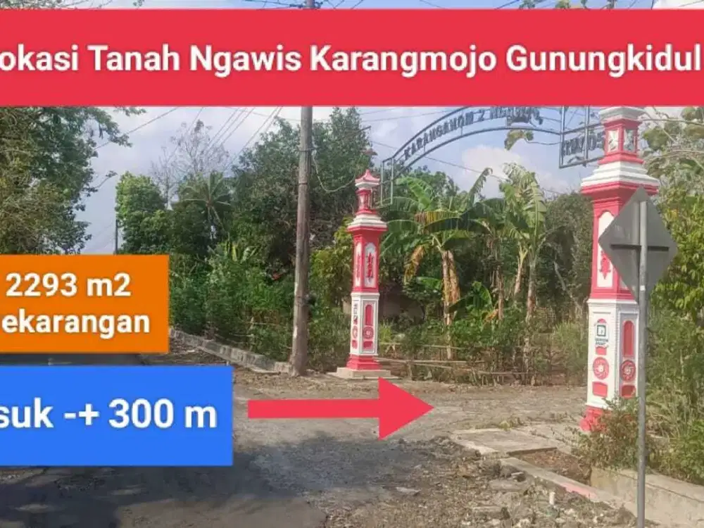 Jual Tanah Pekarangan murah di Ngawis Karangmojo Gunung Kidul