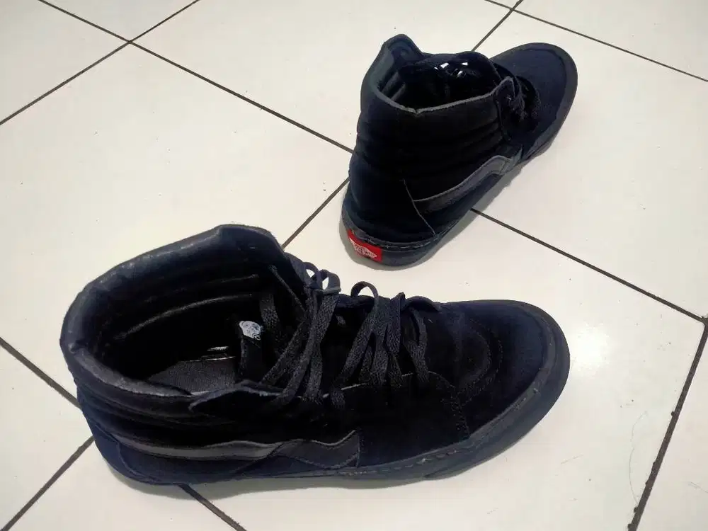 DIJUAL MURAH SEPATU BEKAS VANS OLDSCHOOL HIGH WARNA HITAM UKURAN 43